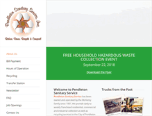 Tablet Screenshot of pendletonsanitaryservice.com